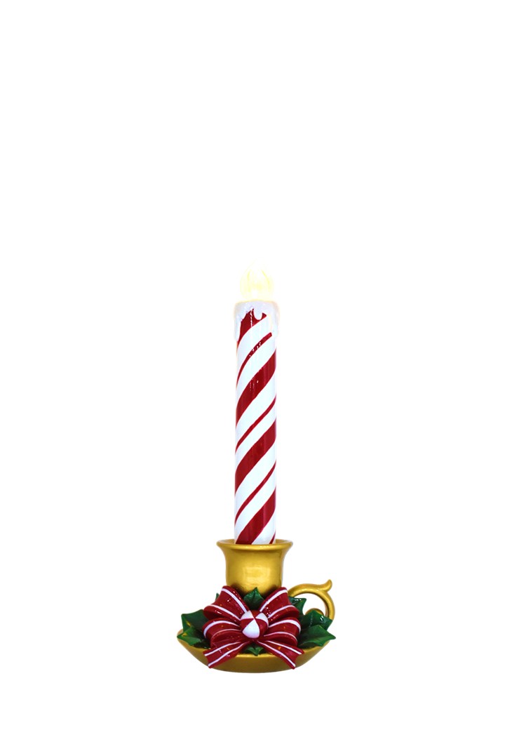 Candle Candy Cane LED - St Nicholas Christmas Cave
