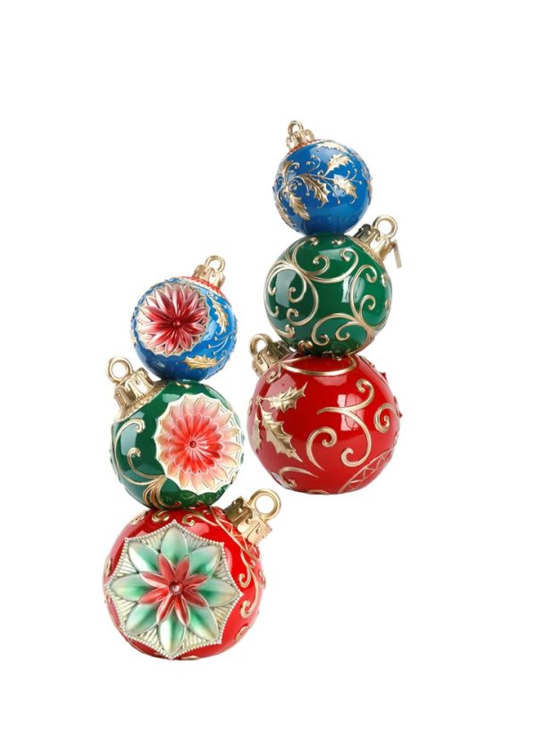 Bauble Stack Holly Jolly Traditional Bauble Reflector Stack LED - St Nicholas ...